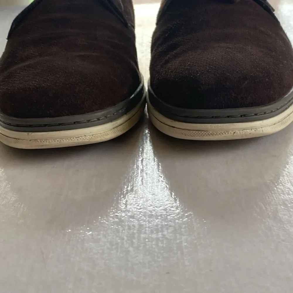 ERMENEGILDO ZEGNA Men’s Chocolate Brown Suede Leather Chukka Boots Size 13 US
